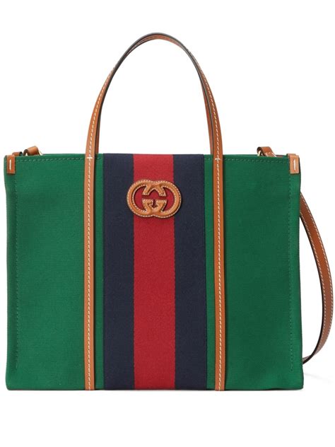 gucci striped tote bag|Gucci unisex tote.